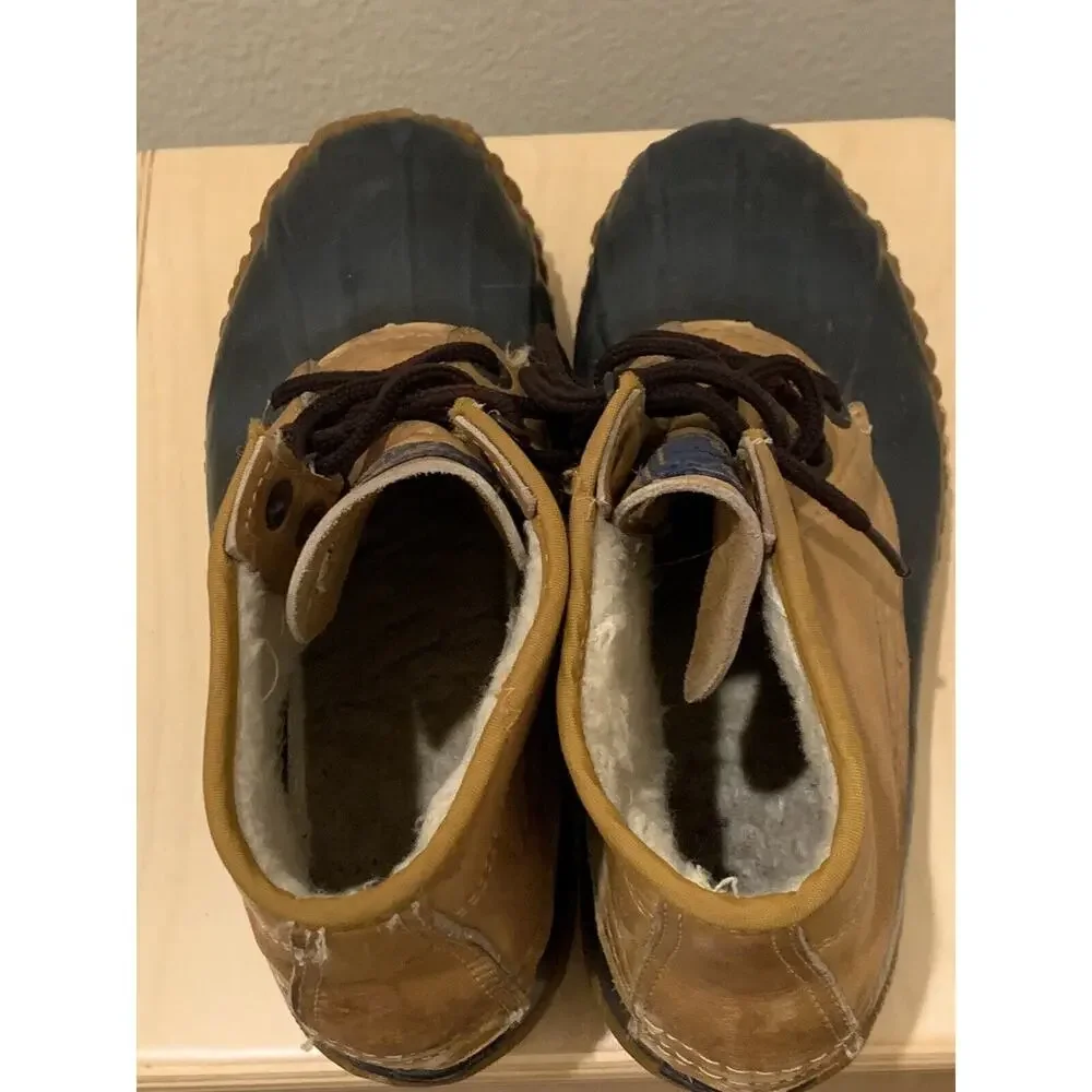 Vtg Womens Chris Craft Duck Boots High Top Footwear Leather Shoes Size 7